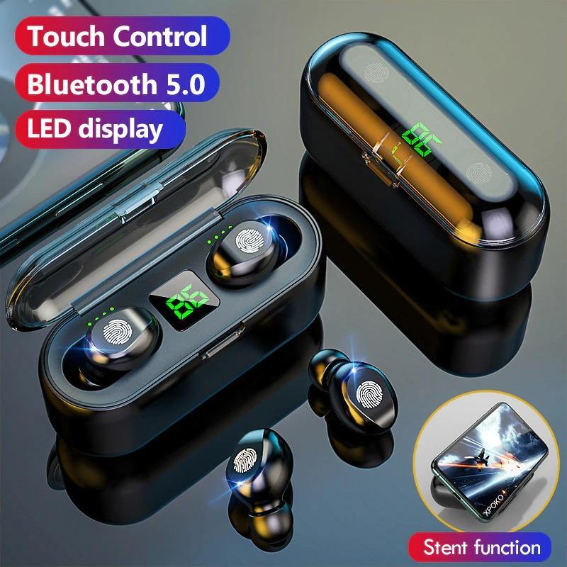 Air F9 Max TWS Bluetooth Earphone LED Display Bluetooth 5.0 - TWS - Compro System