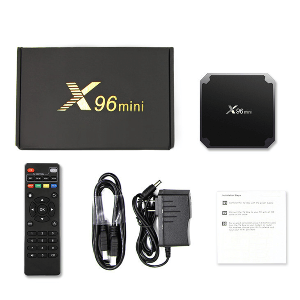 X96 Mini Smart TV Box, 2GB+16GB, Android 7.1, Shahid, Show Sport TV,  Terrarium TV, ShowBox HD, Cartoon HD